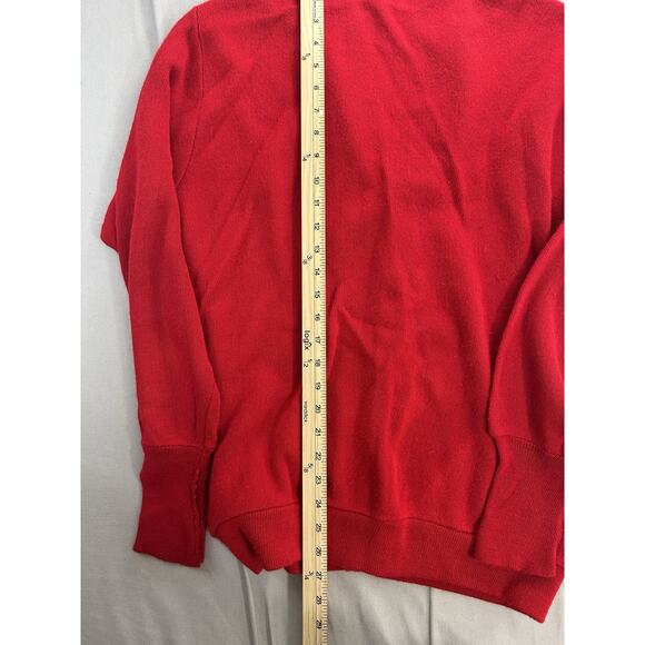 JC Penny The Fox Sweater Classic V-Neck Cardigan Sweater Men's Large Vintage 80s - Picture 4 of 5